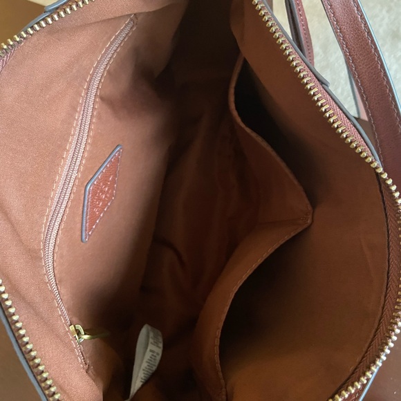Fossil Jolie Brown Leather Crossbody Bag - Picture 8 of 10